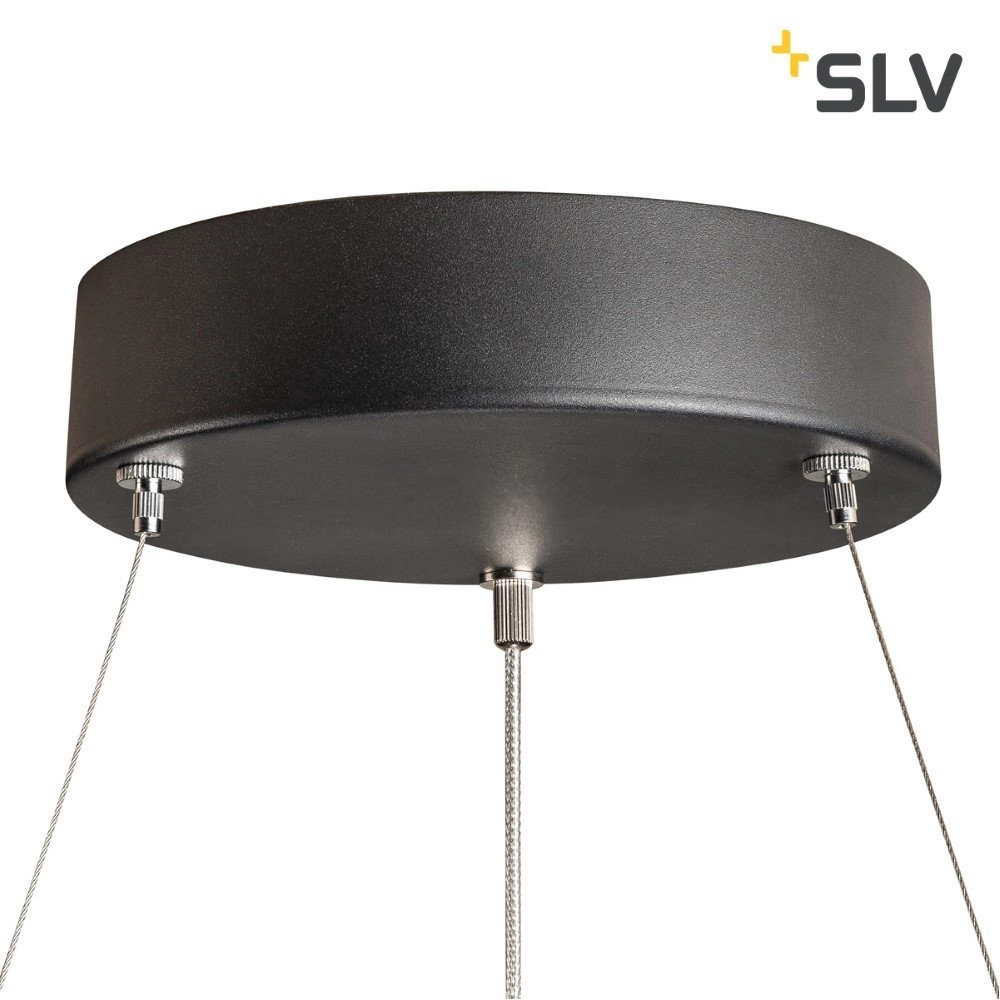 LED Hängelampe One Ø 60 cm dimmbar schwarz SLV 4024163231039