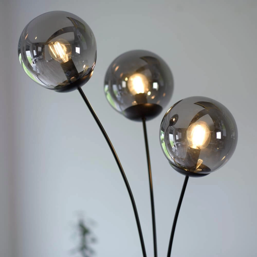 Schwarze Stehlampe Big Widow 3-flammig Just Light 4043689988388