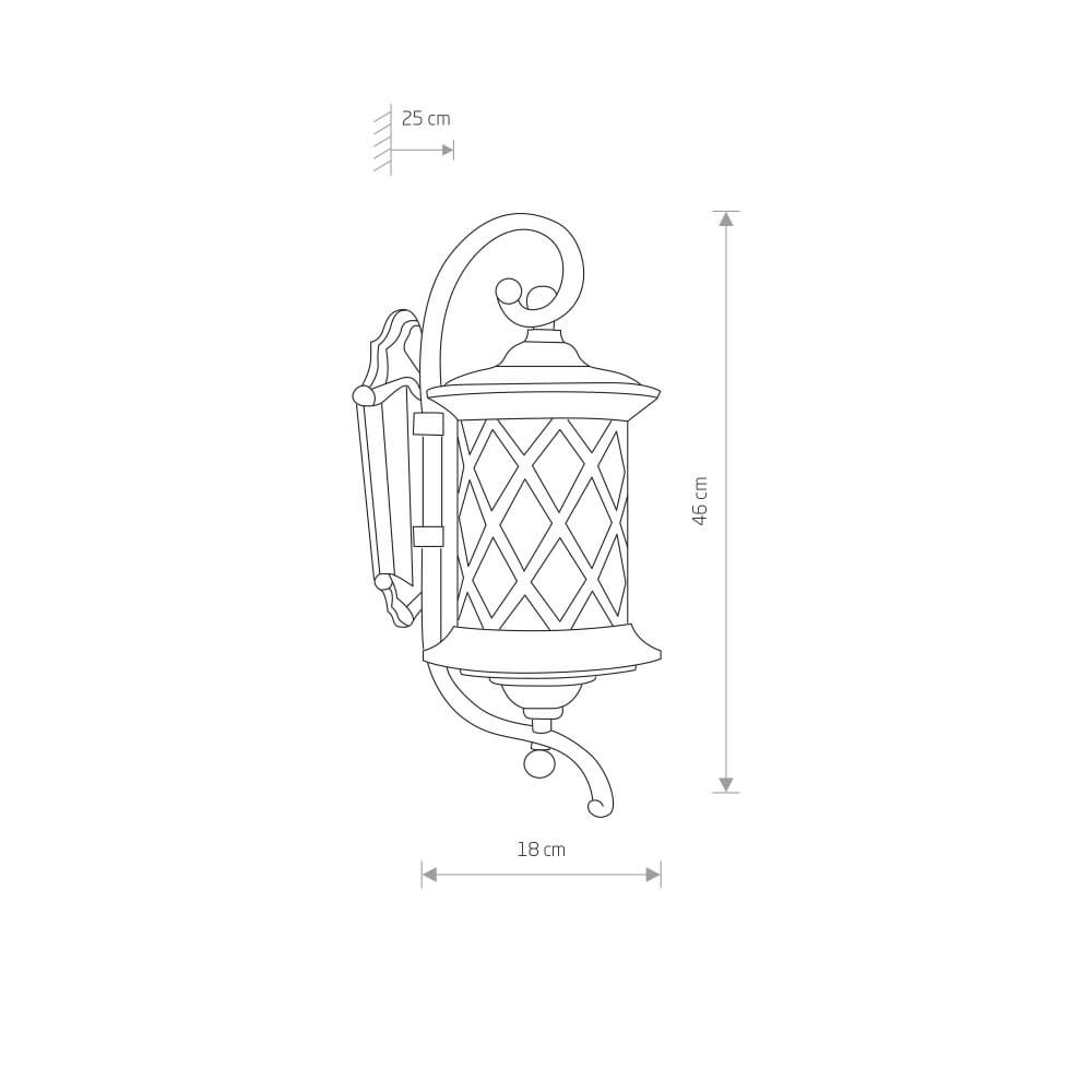 Englische Stil Außenlampe Lantern Lyora 5903139691192