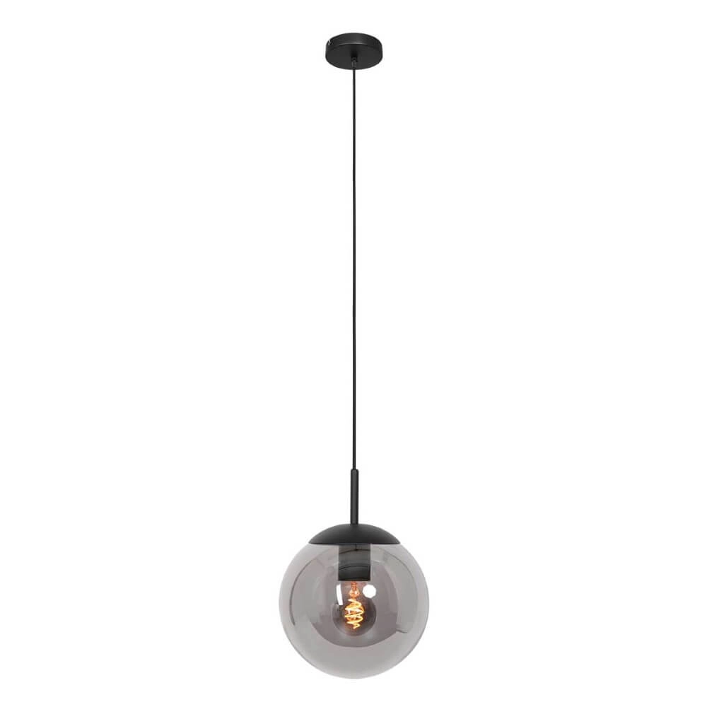 Hängelampe aus schwarzem Glas Bolique Ø 30cm Steinhauer 8712746166408