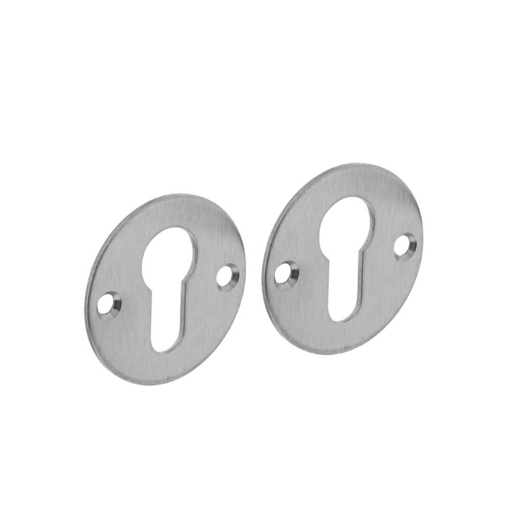 Set mit 2 Zylinder-Rosetten Tira Edelstahl 2mm dünn Intersteel 8714186586549