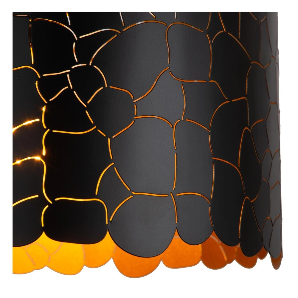 Pendellampe Almelo schwarz mit Gold innen Ø 40 cm Lucide 5411212211897