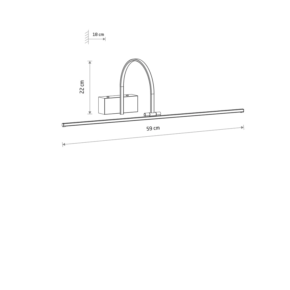 Bildlampe Artline Led Schwarz 59 cm Lyora 5903139119580