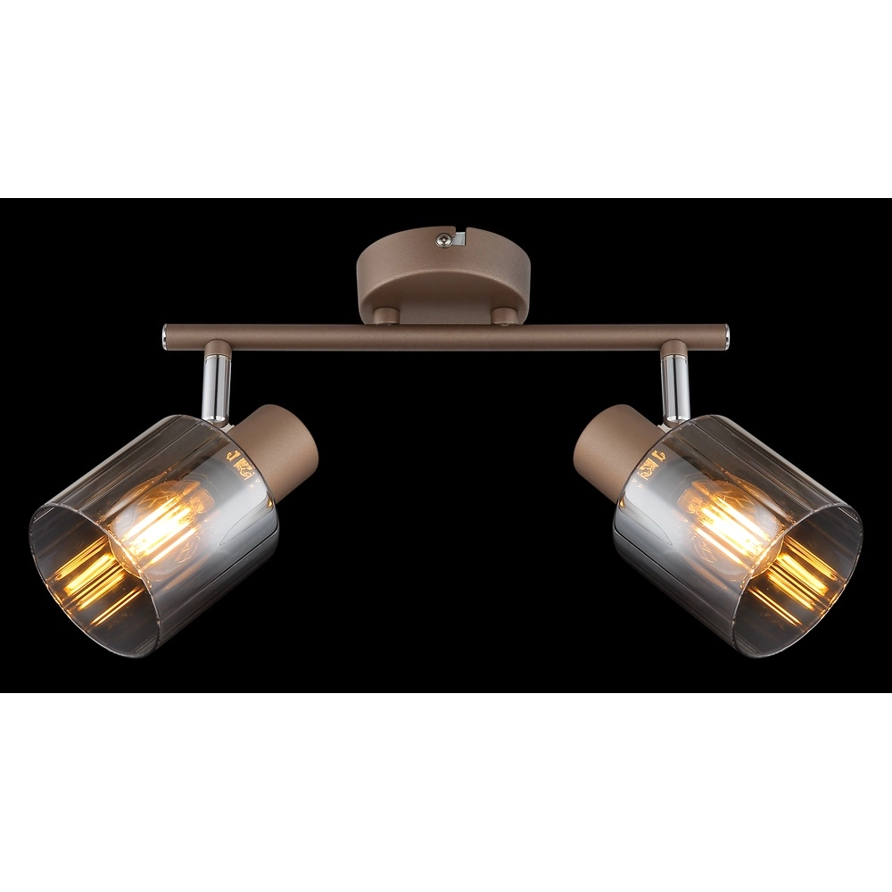Deckenlampe Walton 2-helles Kaffeebraun Globo 9007371592173