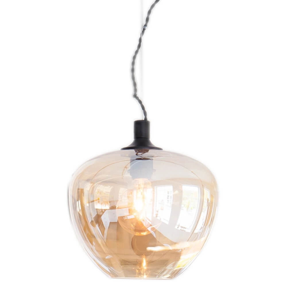 Hängelampe Bellissimo Braunglas Ø28cm
