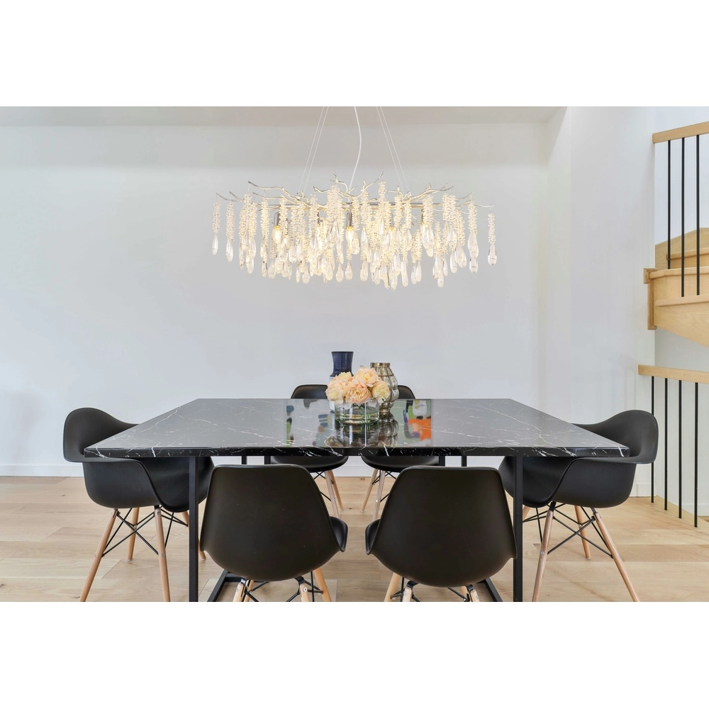 Pendellampe Kinga Silbergrau 100cm Globo 9007371567003