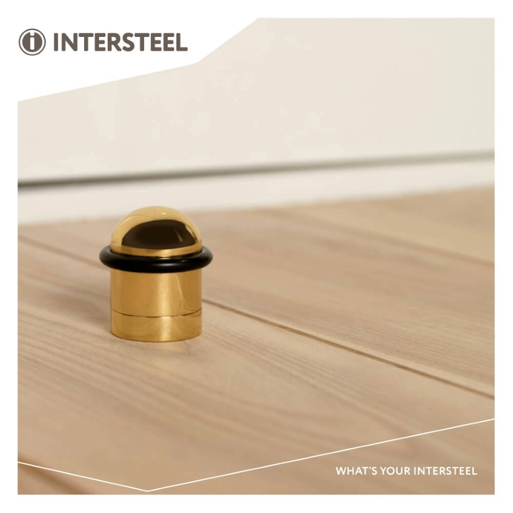 Türstopper aus Messing Stelo lackiert mit Ring Intersteel 8714186055960