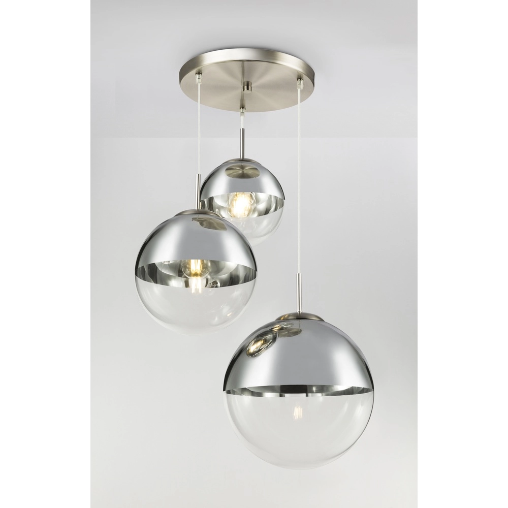 3-Licht Pendellampe Varus Nickel Globo 9007371383443