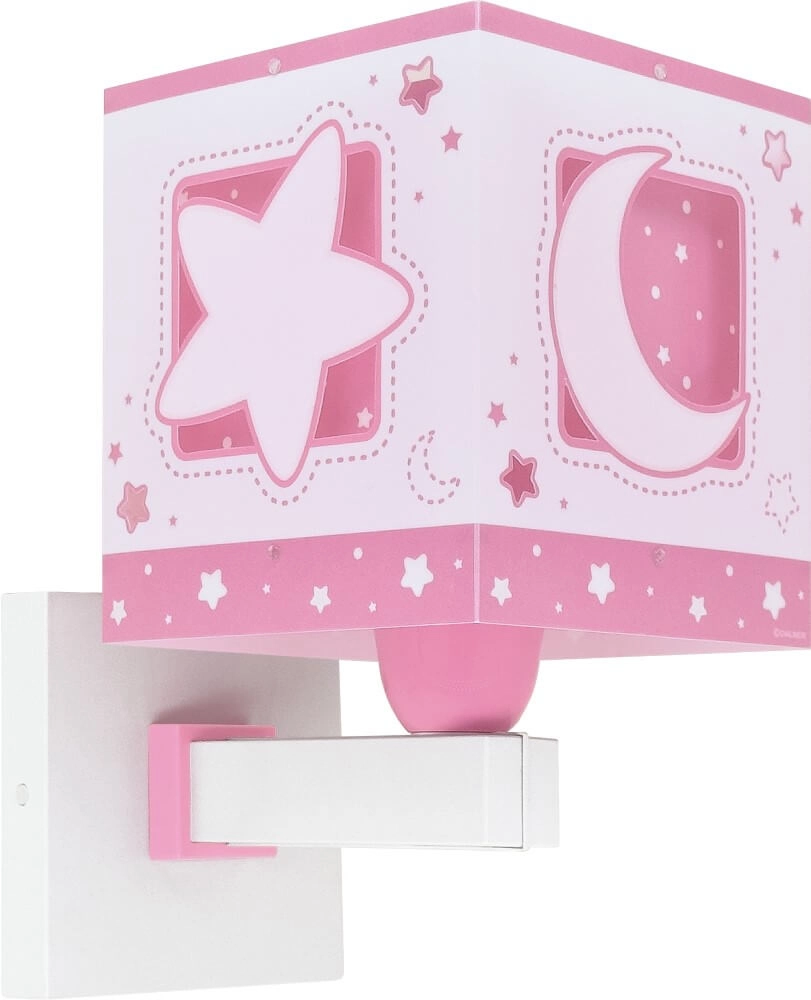 Rosa Wandlampe Moonlight für Kinderzimmer