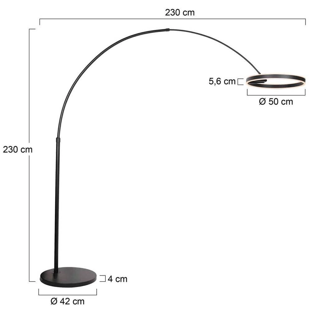 Design-Bogenlampe Ringlux schwarz Steinhauer 8712746176551