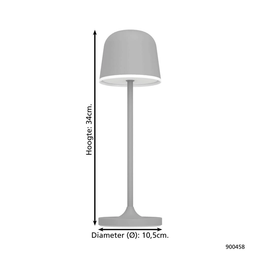 Wiederaufladbare Außenlampe Mannera grau Eglo 9008606243976