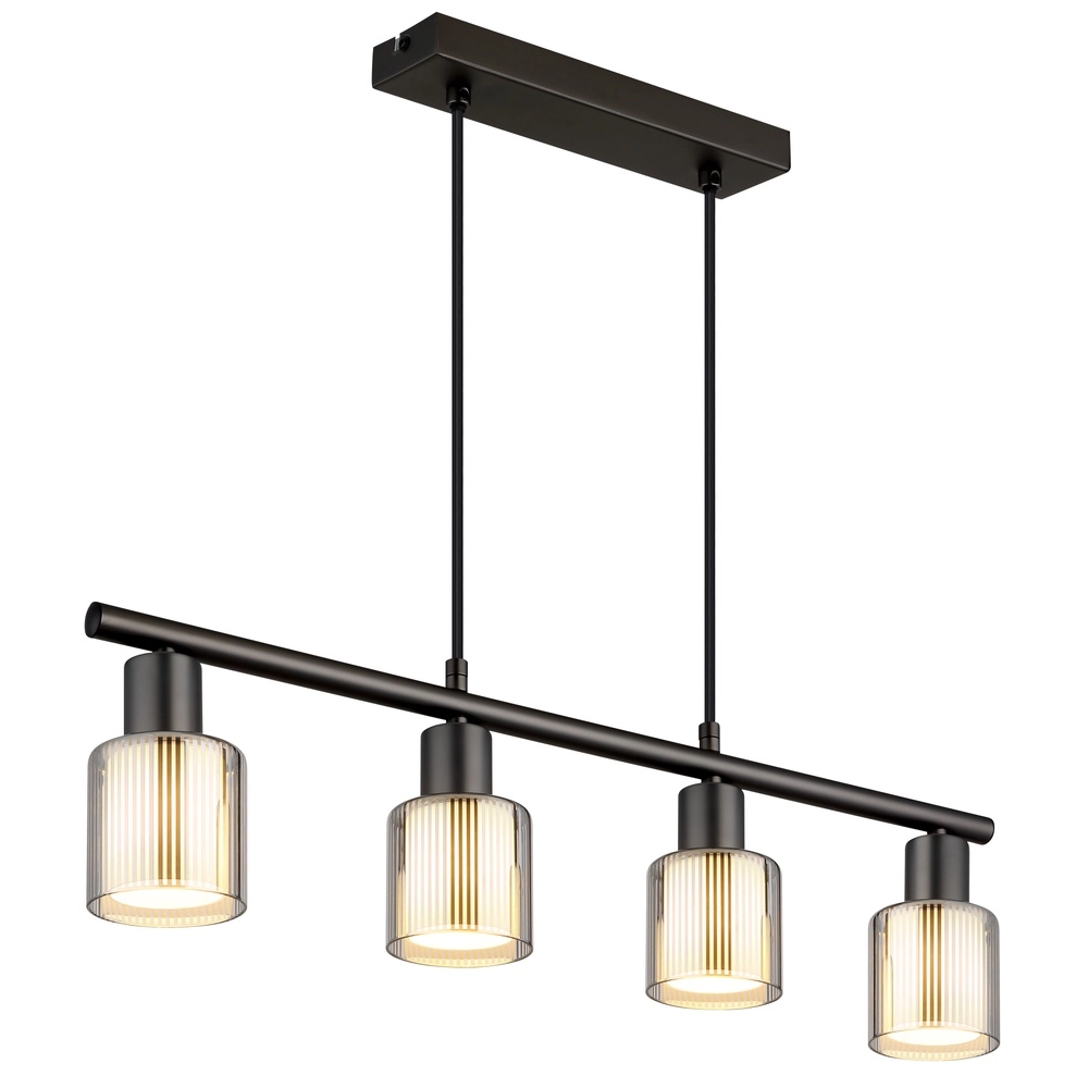 Design-Pendellampe Villegas 4-Leicht-Schießmetall
