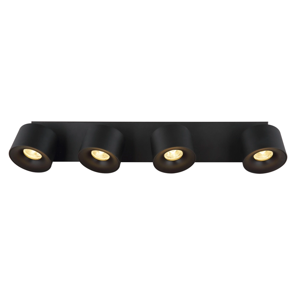 Elegante Deckenlampe Rae 4-Licht Schwarz Globo 9007371459643