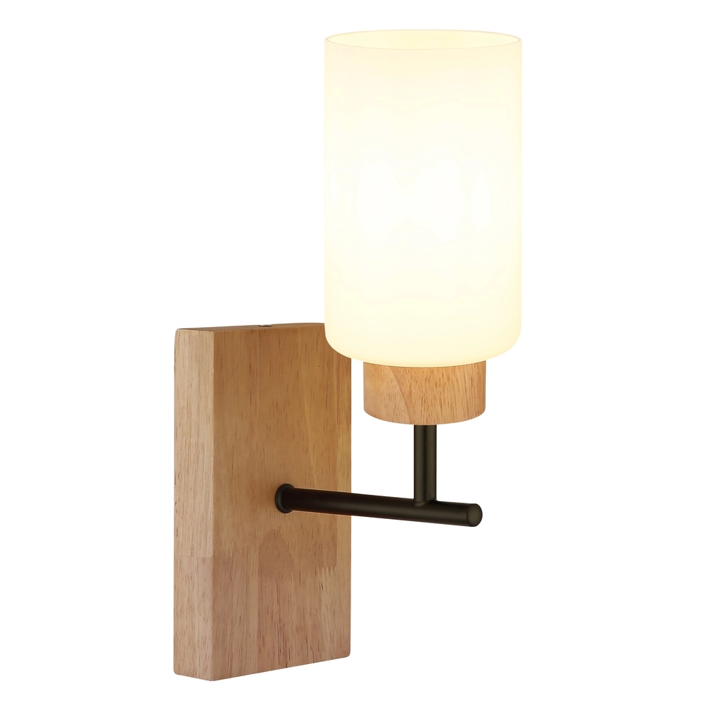 Wandlicht Rowena Holz mit Schwarz