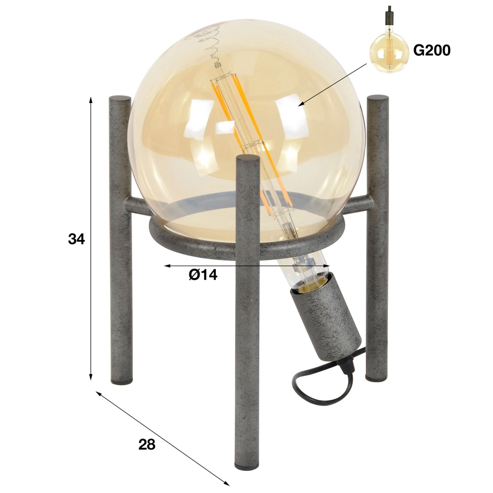 Stativtischlampe Saturn 34 cm Lyora 8716803512009