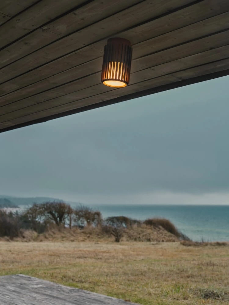 Outdoor ceiling lamp Aludra IP54 - brown metallic Nordlux 5704924022012