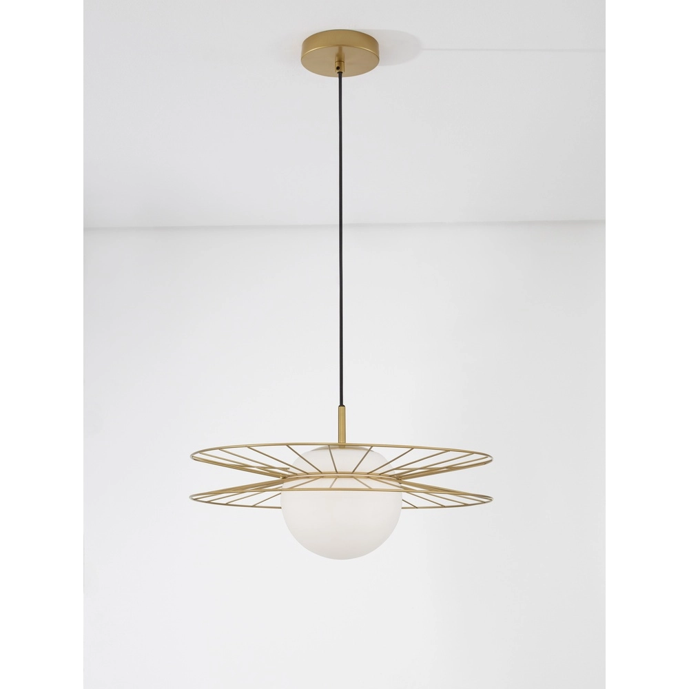 Goldene Pendelleuchte Ellery Ø 45cm Lyora 5212017435286