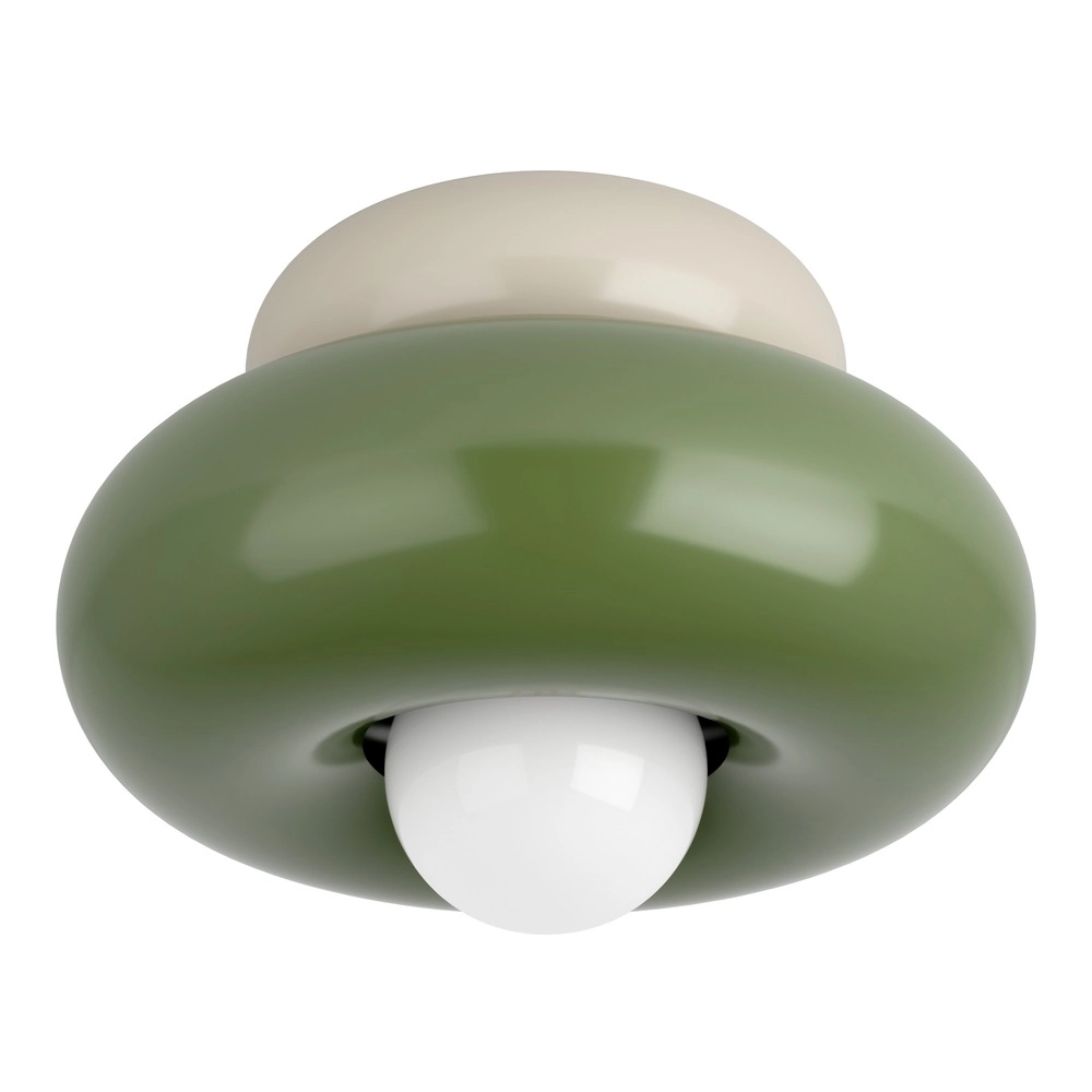 Design-Deckenlampe Torchiarolo Sandbraun mit Grün