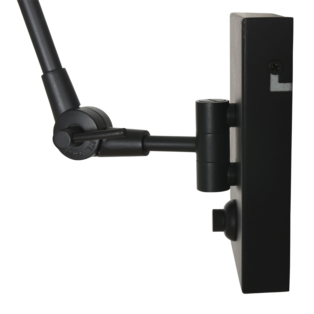 Wandleselampe Prestige Chic Schwarz mit 30 cm taupefarbenem Samtschirm Steinhauer 8712746145922