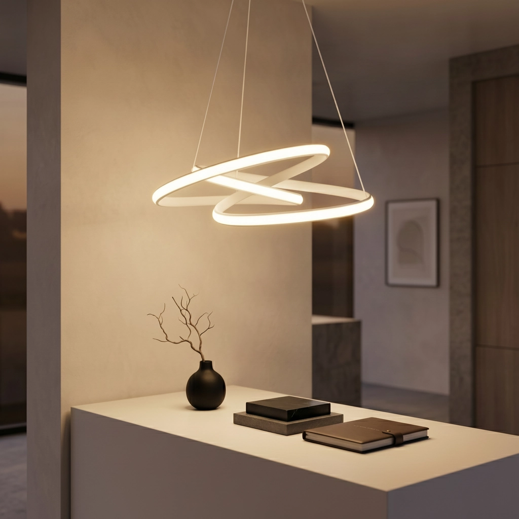 Design-Pendelleuchte Menton weiß