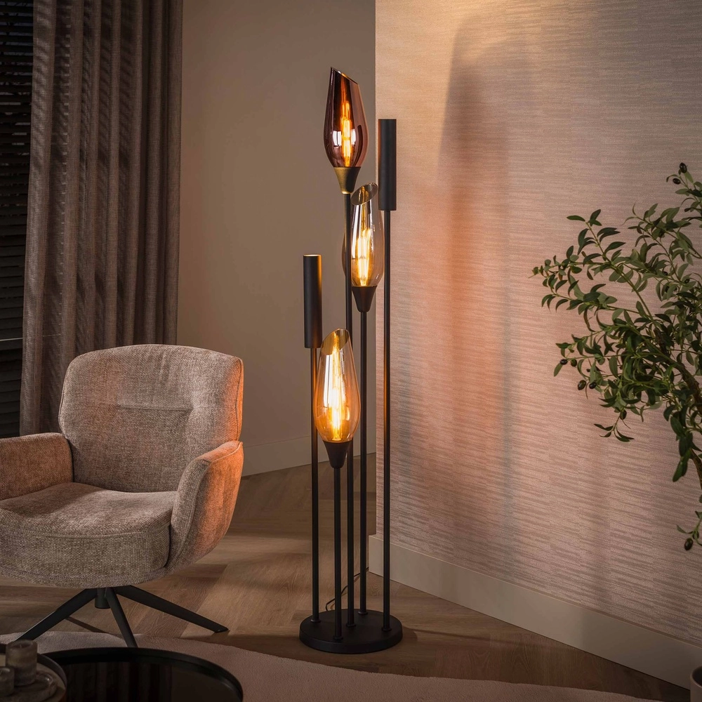 Moderne Stehlampe Cocoon Schwarz