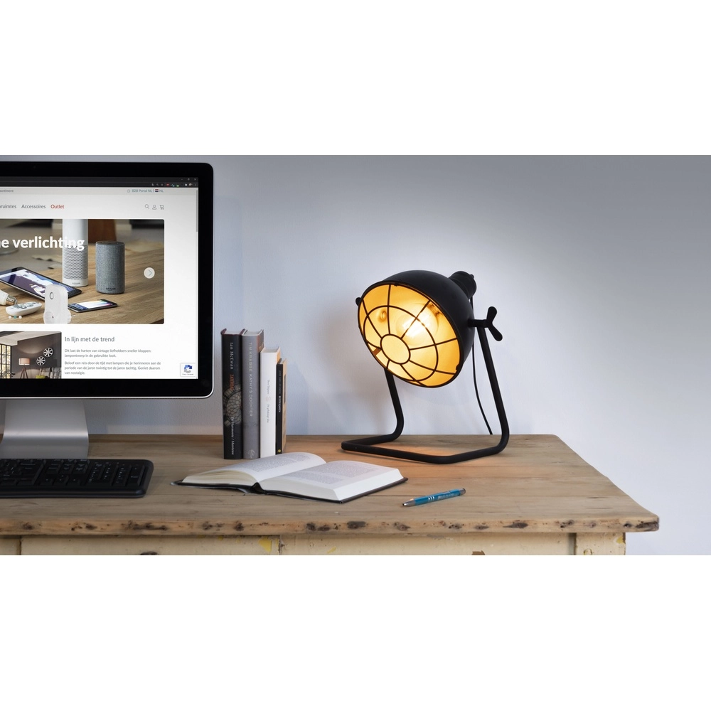 Tischlampe Treburley Schwarz mit Gold Eglo 9002759431853