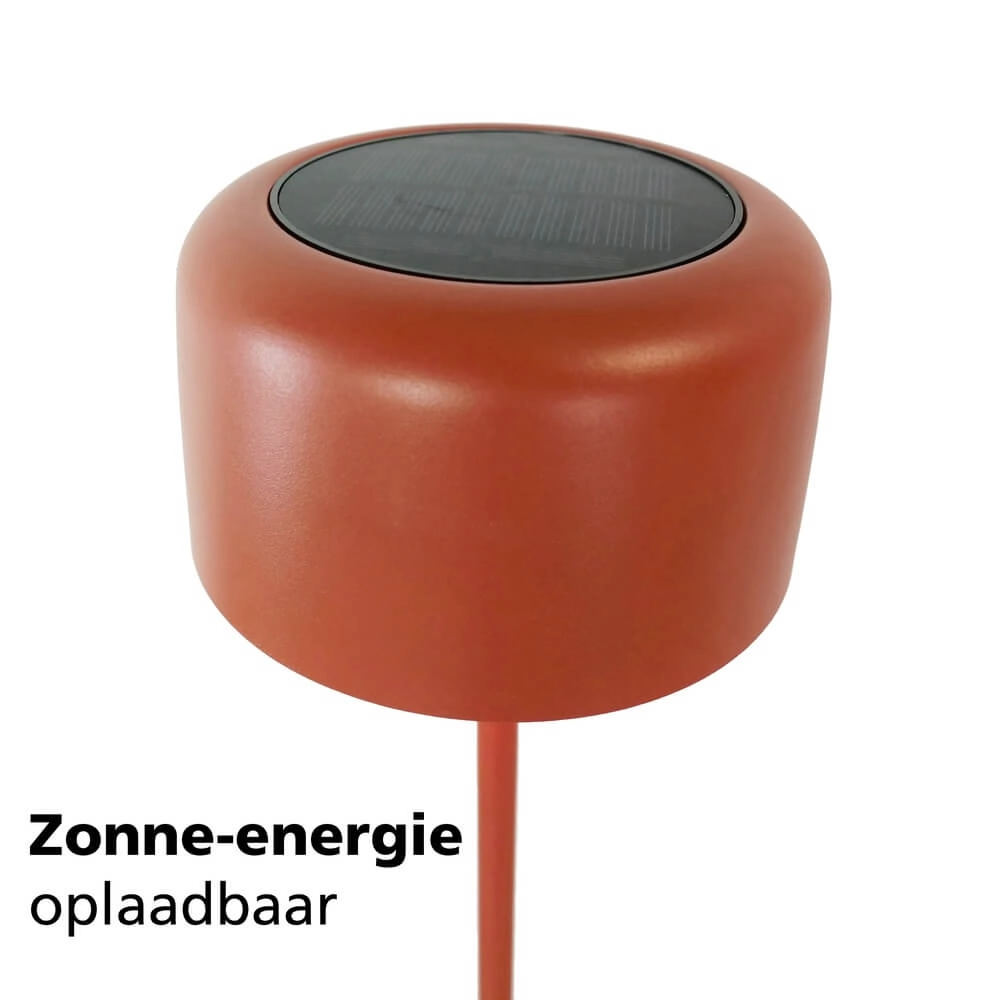 Schlanke Terrassenleuchte Roccanova Solar Red mit USB Eglo 9008606355105