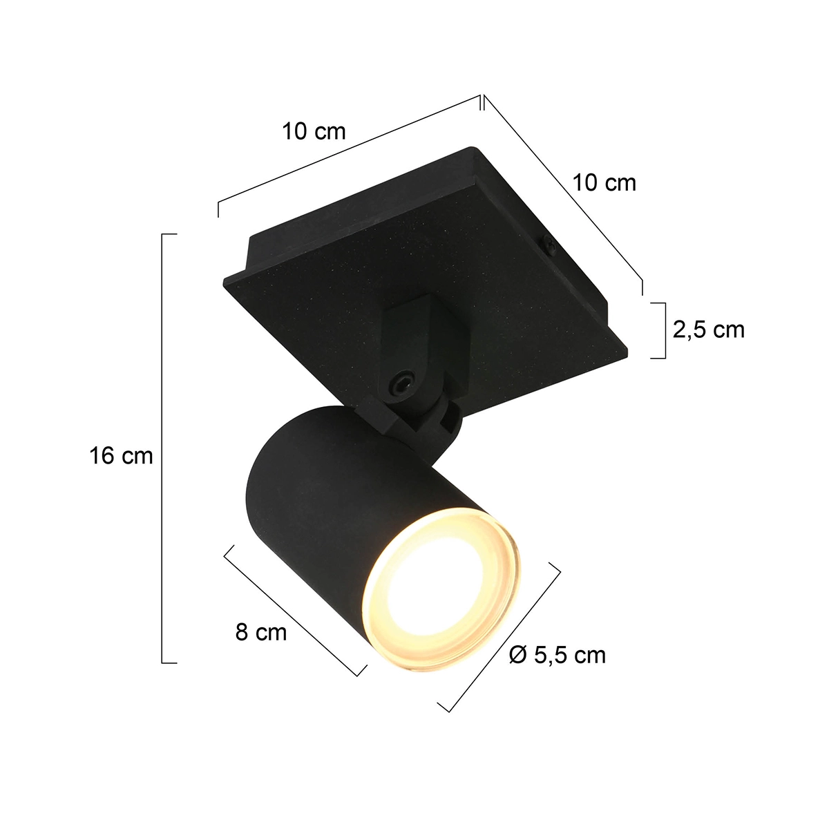 GU10-Aufbauspot Points noirs Steinhauer 8712746135275