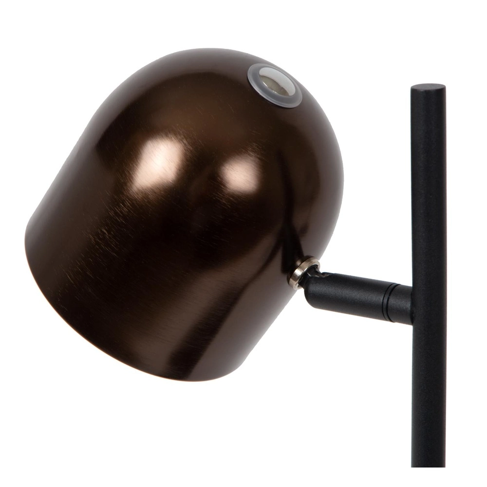 Wiederaufladbare Tischlampe Skanska Rech Kaffeebraun Lucide 5411212032140