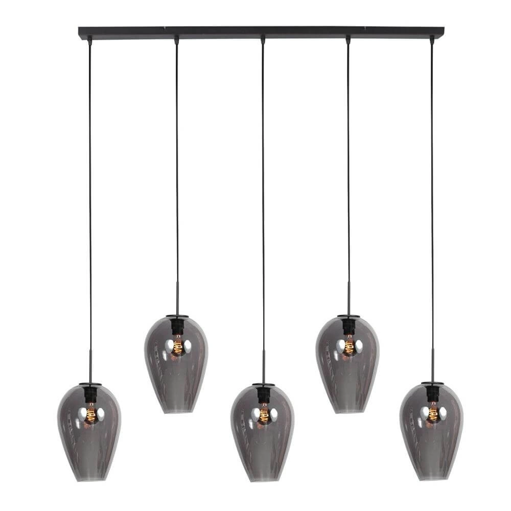Pendelleuchte HaloSwap schwarz mit Rauchglas
