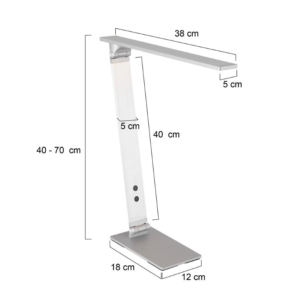 Schreibtischlampe Serenade LED grau Steinhauer 8712746132649