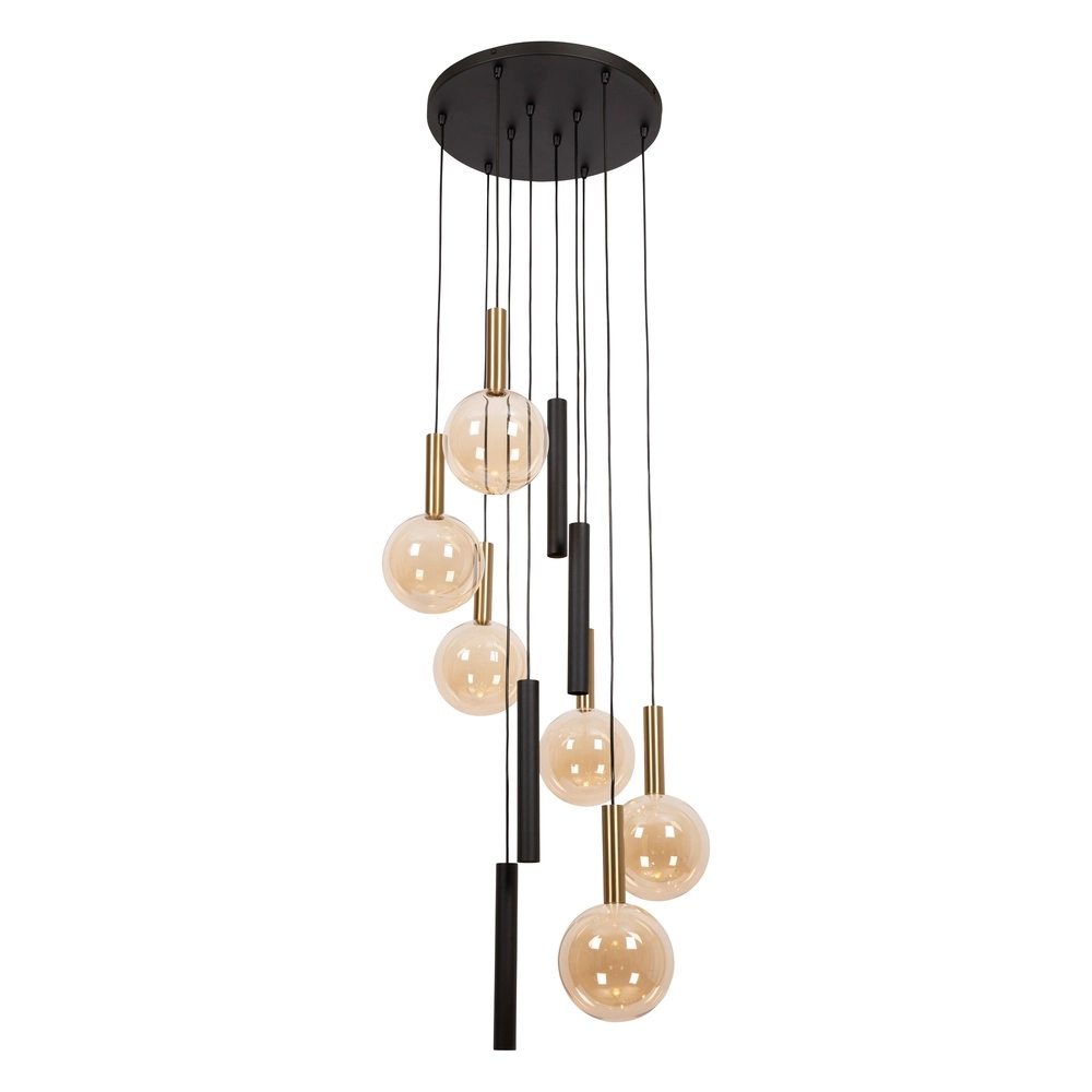 Vide Pendellampe Josiane Schwarz mit Gold Lucide Vibes 5411212212177