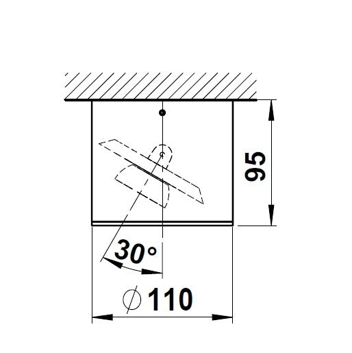 Led Spot Cylo 8W - 3000k - schwarz Albert 4007235623192