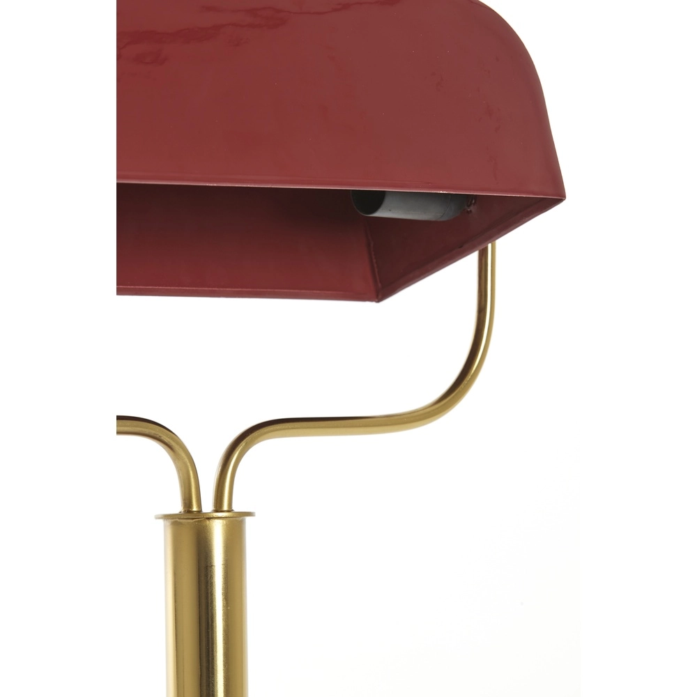 Bankerlampe Ayer Bordeaux mit Gold Light & Living 8717807742850