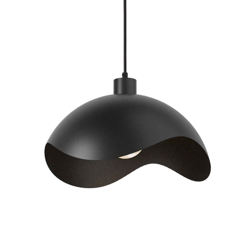 Design-Pendellampe Volta Ø40cm – wellig – schwarz Masterlight 8718121395586