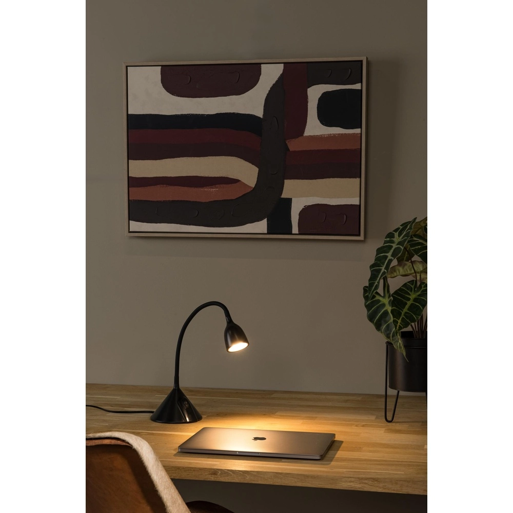 Schwarze Schreibtischlampe Milo LED 3,2W Lucide 5411212185891