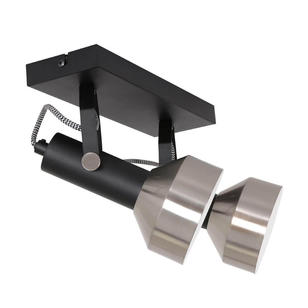 Doppel-Deckenlampe Acier
