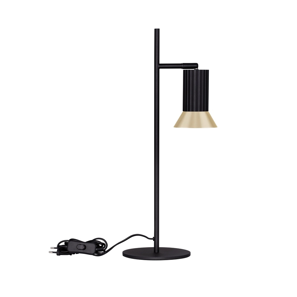 Design-Tischleuchte Luvia schwarz mit gold Lyora 5212017475596