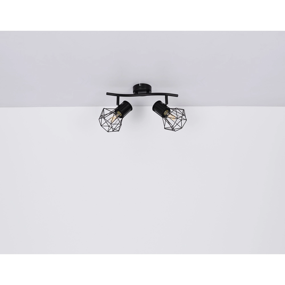 Deckenlampe Priska 2-Licht Schwarz Globo 9007371400171