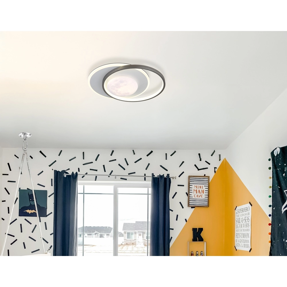 Design-Deckenlampe Moon Schwarz-Weiß Globo 9007371575749