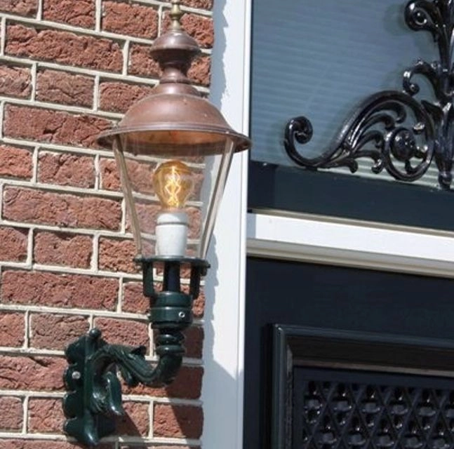 Nostalgische Laternenlampe Hoorn M29 Anthrazit mit Kupferton KS 8714732550475