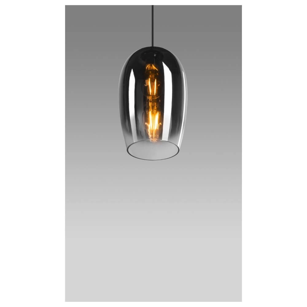 Hängelampe aus Glas Pantilo Rauchglas - Ø 18cm SLV 4024163266420