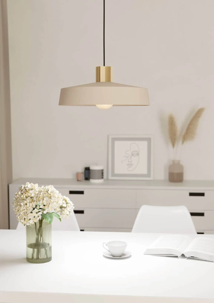 Hängelampe Valdiola sandbraun Ø 36cm Eglo 9008606240562