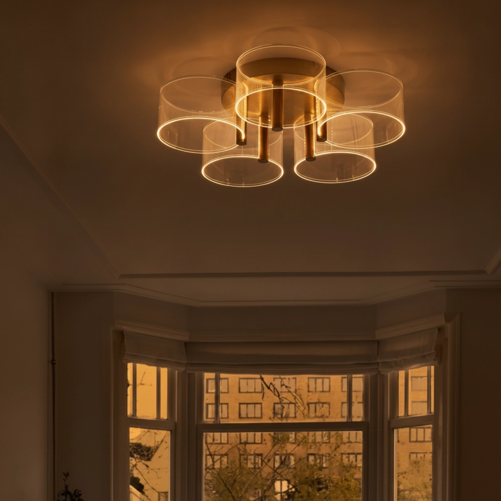 Design-Deckenleuchte Gatlin gold Ø 56cm