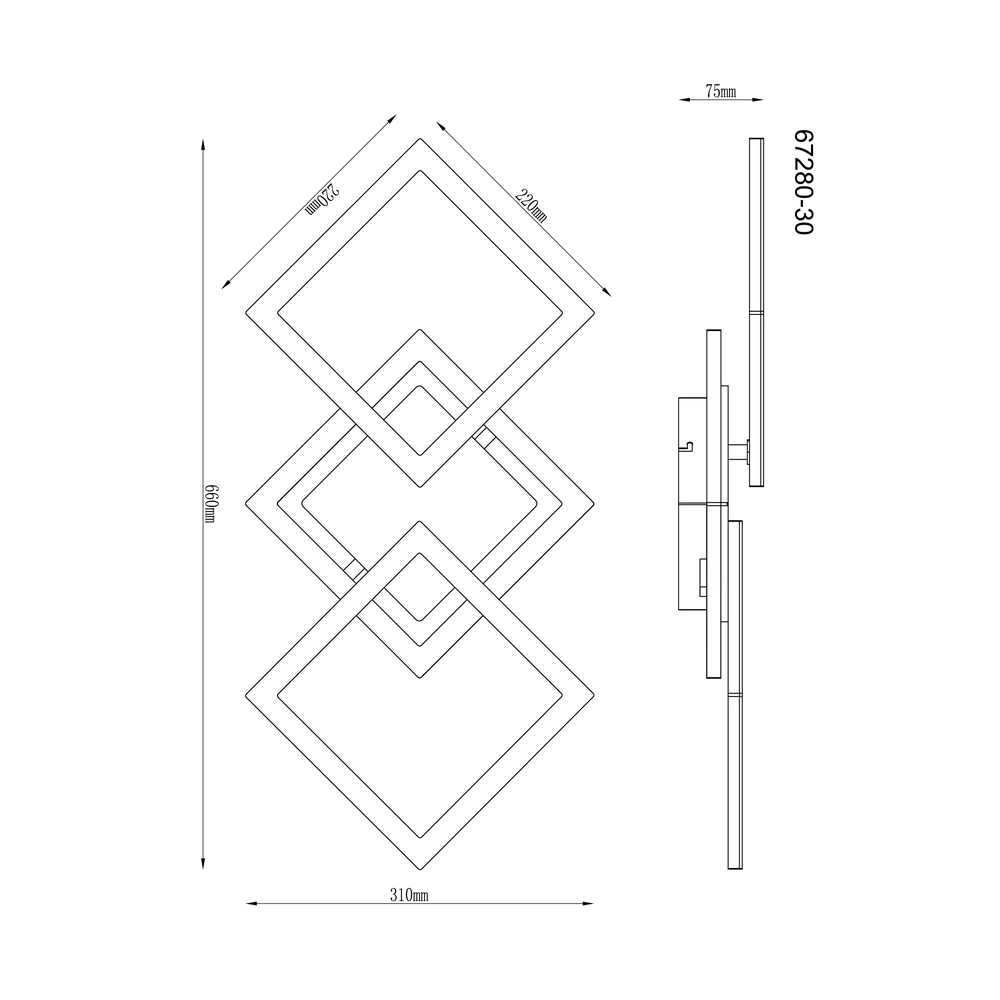 Deckenlampe Kerry Schwarz mit Holzoptik Globo 9007371443222
