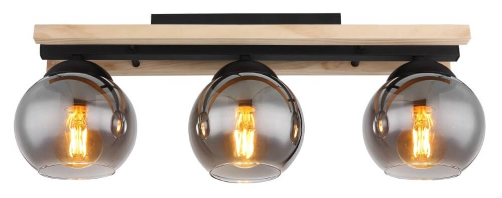 Designer-Deckenleuchte Conni Holz 3-flammig Globo 9007371441235