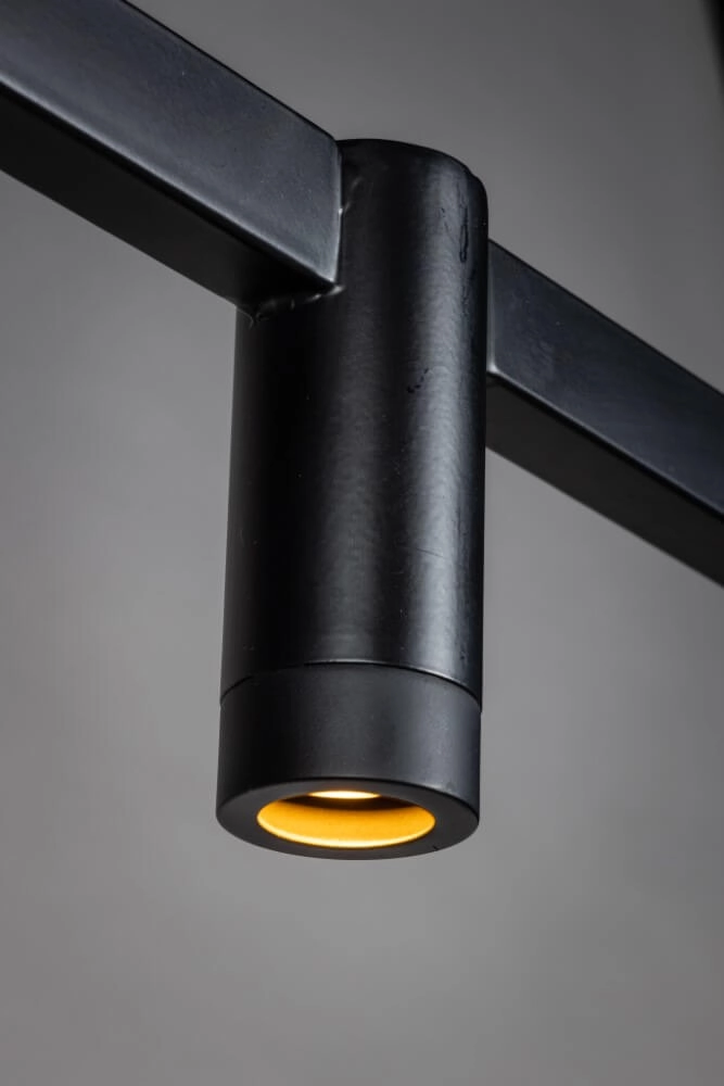 Schlanke Esstischlampe Miller 4-Licht-Schwarz ETH 8720195303077