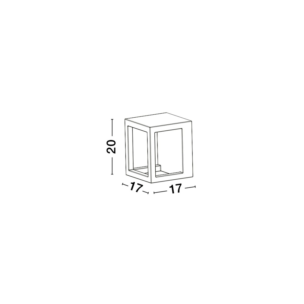 Quadratische Wandleuchte Bev Lyora 5212017440464