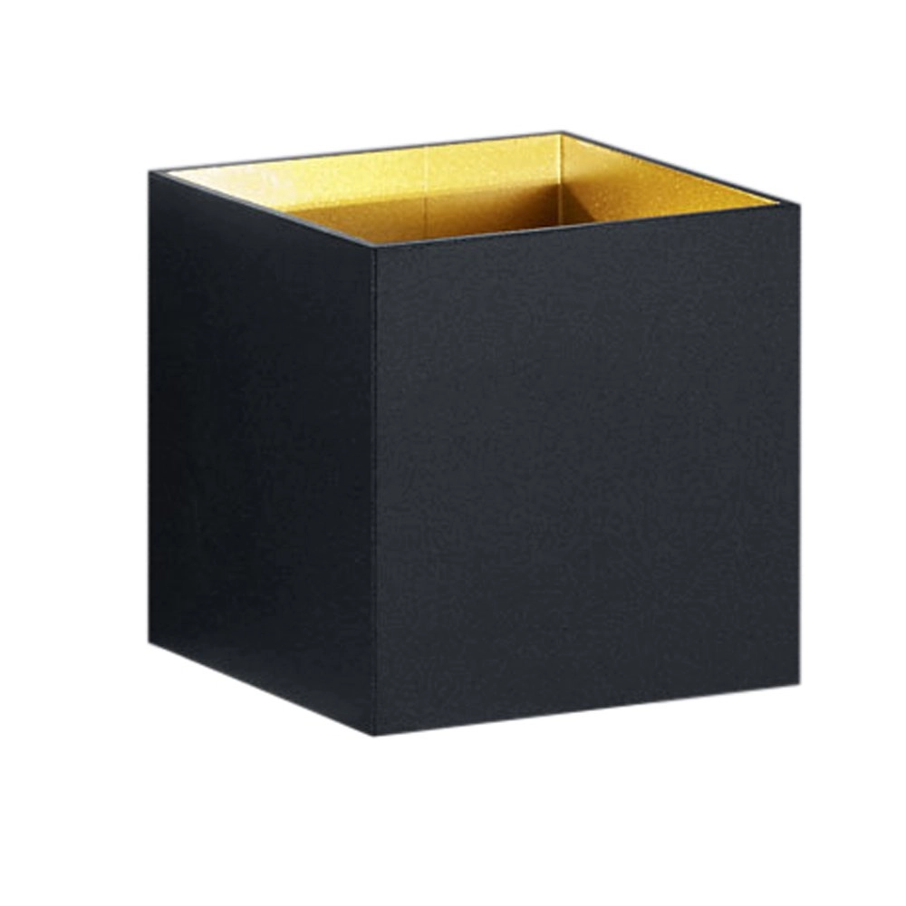 LED-Wandstrahler Louis Hoch - schwarz mit gold