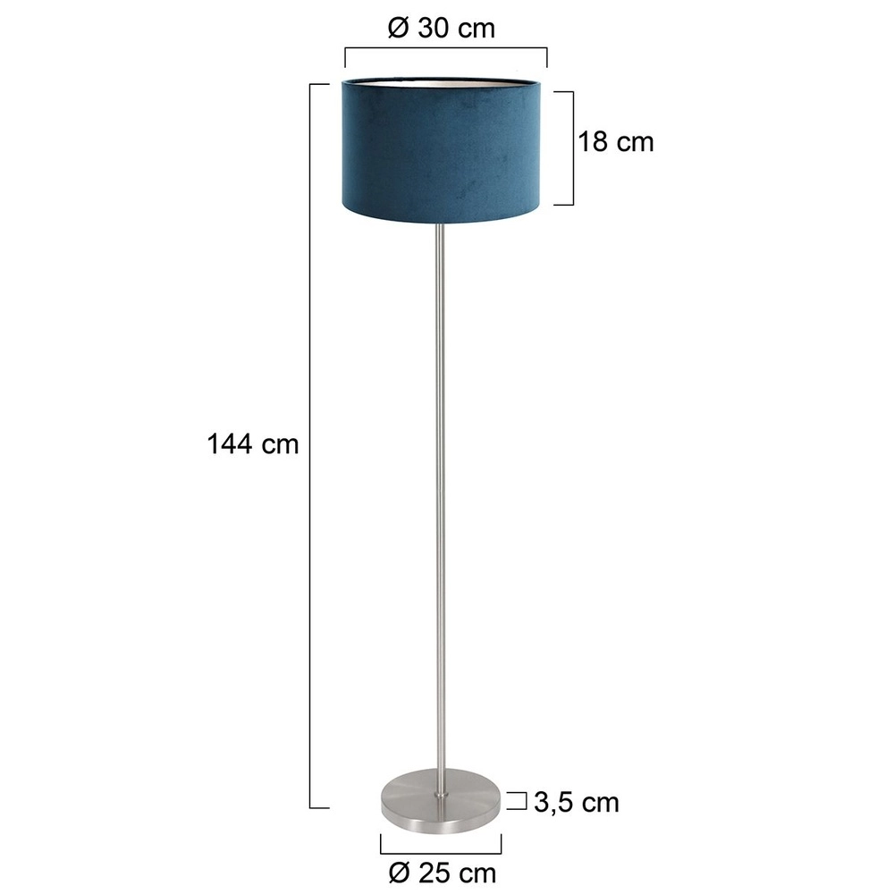 Stehlampe Noor mit blauer Kapuze Steinhauer 8712746182293